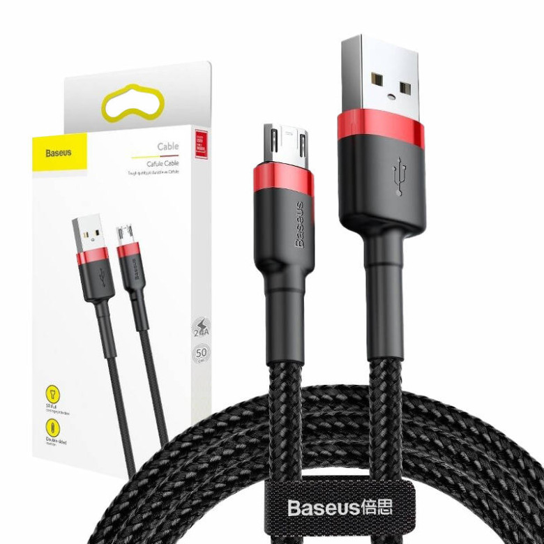 Baseus Cafule 2.4A USB-Micro USB kábel 1m (piros-fekete) Baseus Cafule 2.4A USB-Micro USB kábel 1m (piros-fekete)