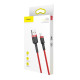 Baseus Cafule 2.4A Lightning USB-kábel 0.5m (piros)