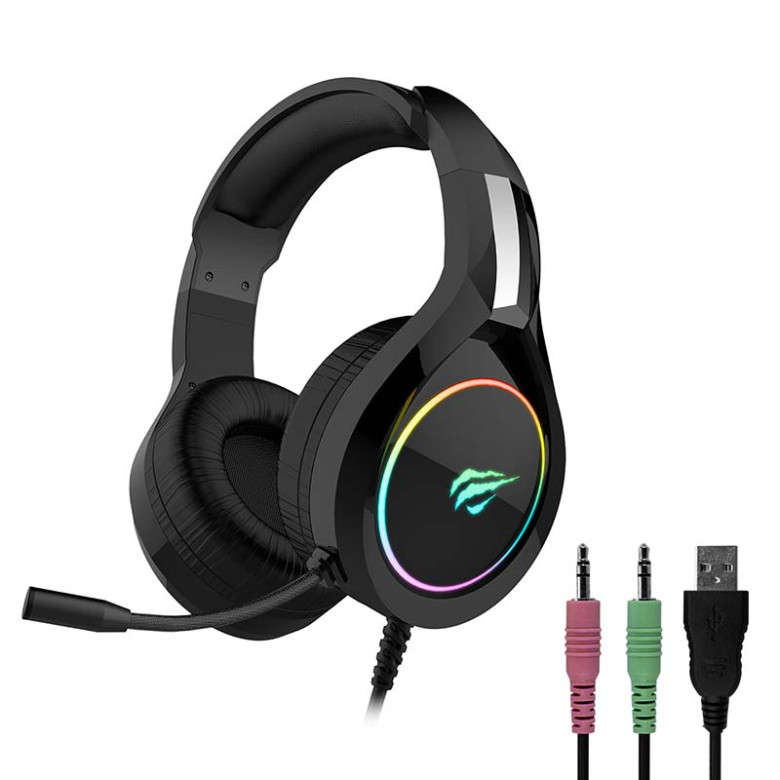 Havit GAMENOTE H2232D RGB USB + 3,5 mm-es gamer fejhallgató Havit GAMENOTE H2232D RGB USB + 3,5 mm-es gamer fejhallgató