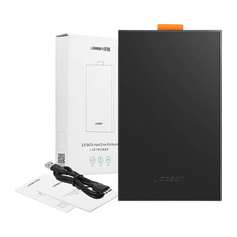 UGREEN 2.5 SATA SSD / HDD külső ház - fekete UGREEN 2.5 SATA SSD / HDD külső ház - fekete