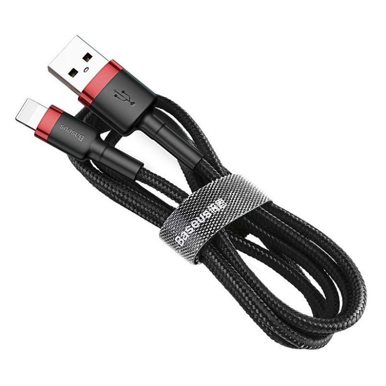 Baseus Cafule 2.4A Lightning USB-kábel 1m (fekete-piros) Baseus Cafule 2.4A Lightning USB-kábel 1m (fekete-piros)