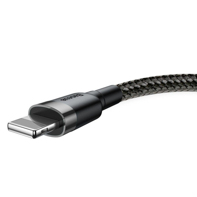 Baseus Cafule 2.4A Lightning USB-kábel 1 m (szürke-fekete) Baseus Cafule 2.4A Lightning USB-kábel 1 m (szürke-fekete)