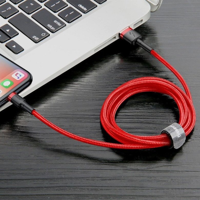Baseus Cafule USB-Lightning kábel, 2A, 3m (piros) Baseus Cafule USB-Lightning kábel, 2A, 3m (piros)