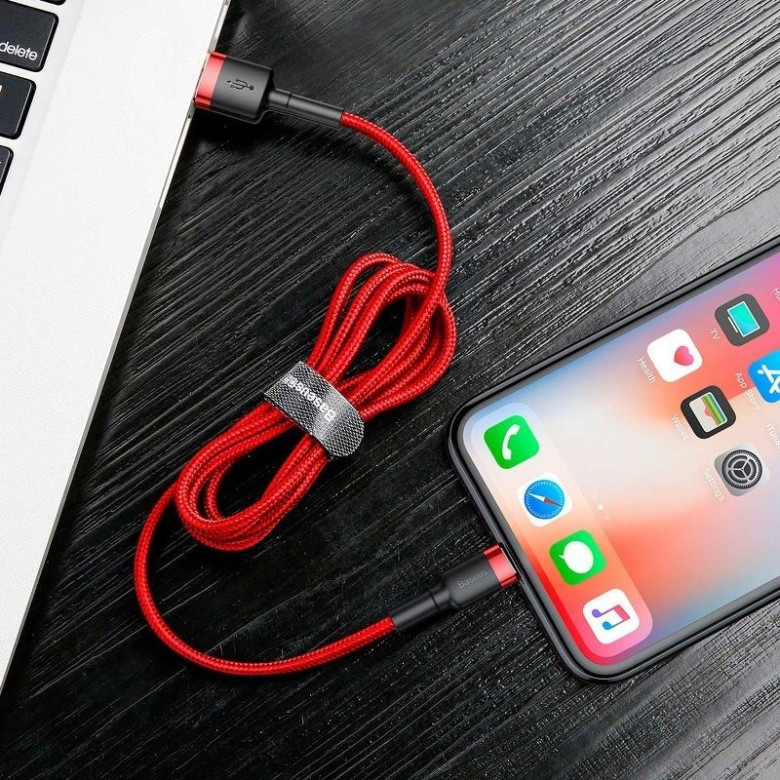 Baseus Cafule USB-Lightning kábel, 2A, 3m (piros) Baseus Cafule USB-Lightning kábel, 2A, 3m (piros)