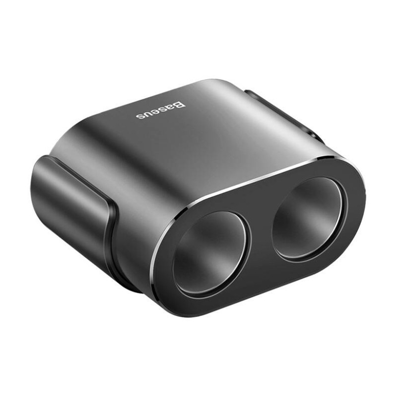 Baseus 2xUSB szivargyújtó elosztó, 3,1A, 100W (fekete) Baseus 2xUSB szivargyújtó elosztó, 3,1A, 100W (fekete)