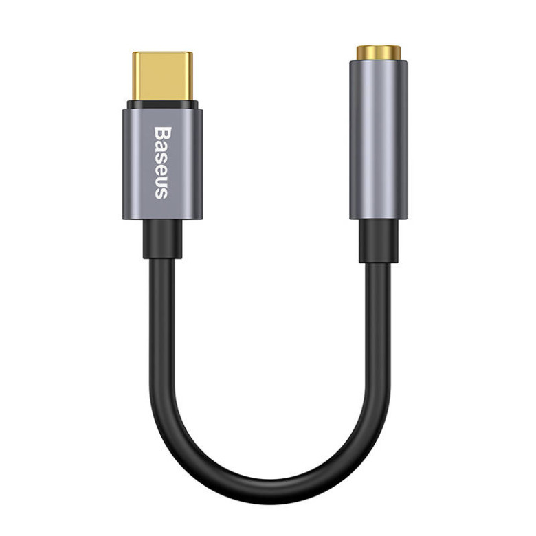 Baseus L54 USB-C audioadapter + 3,5 mm-es mini jack csatlakozó (szürke) Baseus L54 USB-C audioadapter + 3,5 mm-es mini jack csatlakozó (szürke)