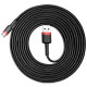 Baseus Cafule 2A 3 m USB-Micro USB kábel (fekete és piros)