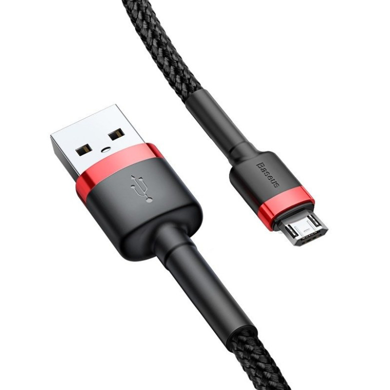 Baseus Cafule 2A 3 m USB-Micro USB kábel (fekete és piros) Baseus Cafule 2A 3 m USB-Micro USB kábel (fekete és piros)