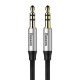 3,5 mm-es mini jack audiokábel AUX Baseus Yiven 1,5 m (fekete és ezüst)