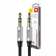 3,5 mm-es mini jack audiokábel AUX Baseus Yiven 1,5 m (fekete és ezüst)