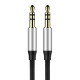 3,5 mm-es mini jack audiokábel AUX Baseus Yiven 1,5 m (fekete és ezüst)