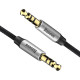 3,5 mm-es mini jack audiokábel AUX Baseus Yiven 1,5 m (fekete és ezüst)