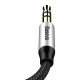 3,5 mm-es mini jack audiokábel AUX Baseus Yiven 1,5 m (fekete és ezüst)