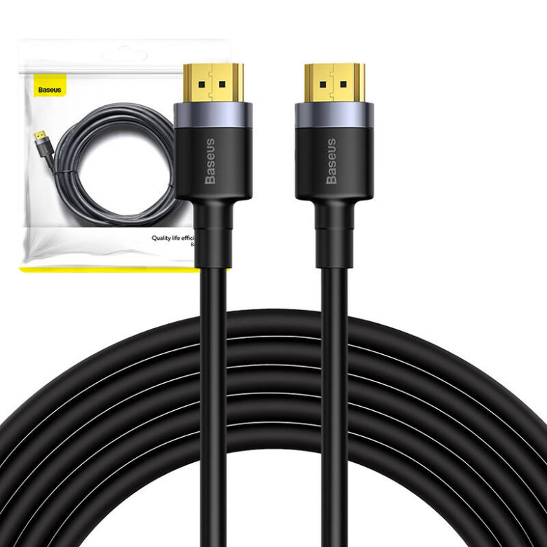Baseus Cafule HDMI 2.0 kábel, 4K, 3D, 5 m (fekete-szürke) Baseus Cafule HDMI 2.0 kábel, 4K, 3D, 5 m (fekete-szürke)