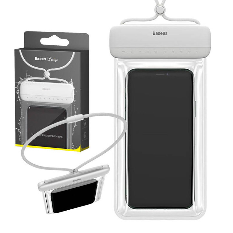 Baseus Lets Go univerzális vízálló tok okostelefonokhoz (fehér)
