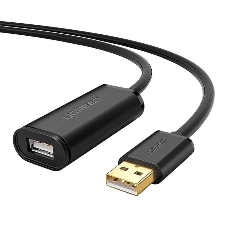 UGREEN US121 USB 2.0 hosszabbító kábel, aktív, 10m (fekete) UGREEN US121 USB 2.0 hosszabbító kábel, aktív, 10m (fekete)