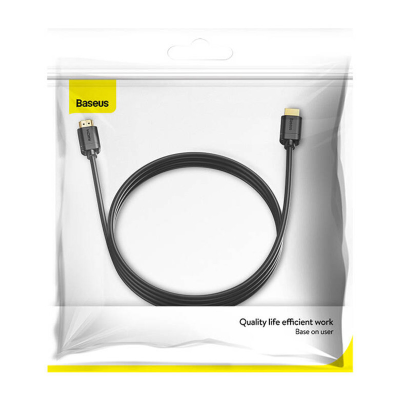 Baseus HDMI 2.0 kábel, 4K 60Hz, 3D, HDR, 18Gbps, 3m (fekete) Baseus HDMI 2.0 kábel, 4K 60Hz, 3D, HDR, 18Gbps, 3m (fekete)