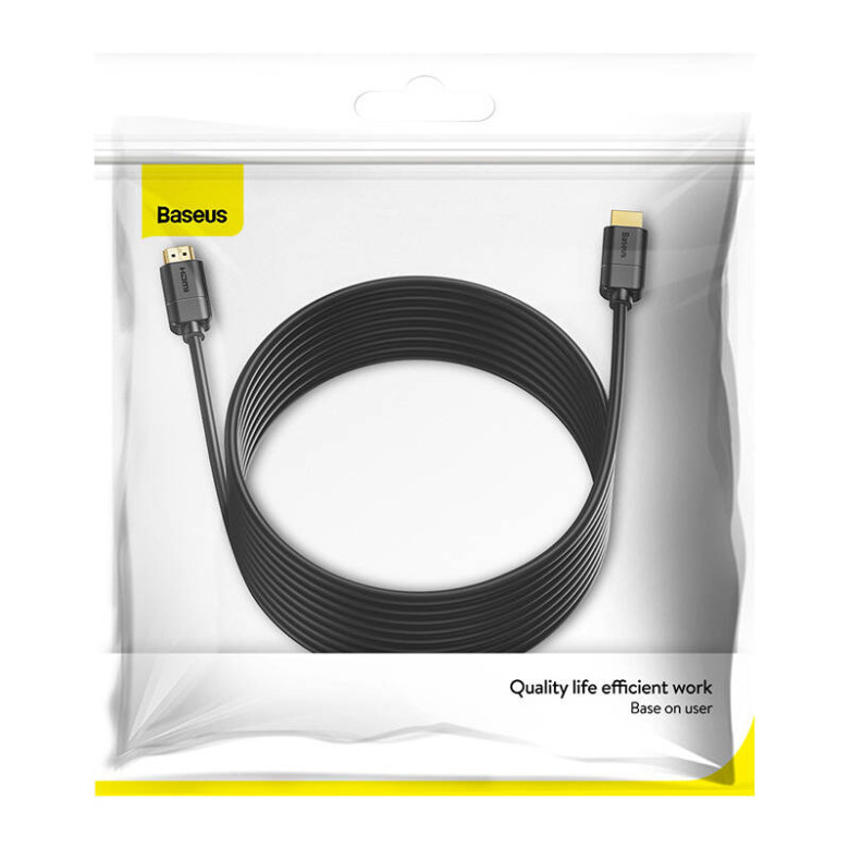 Baseus HDMI 2.0 kábel, 4K 30Hz, 3D, HDR, 18Gbps, 8m (fekete) Baseus HDMI 2.0 kábel, 4K 30Hz, 3D, HDR, 18Gbps, 8m (fekete)