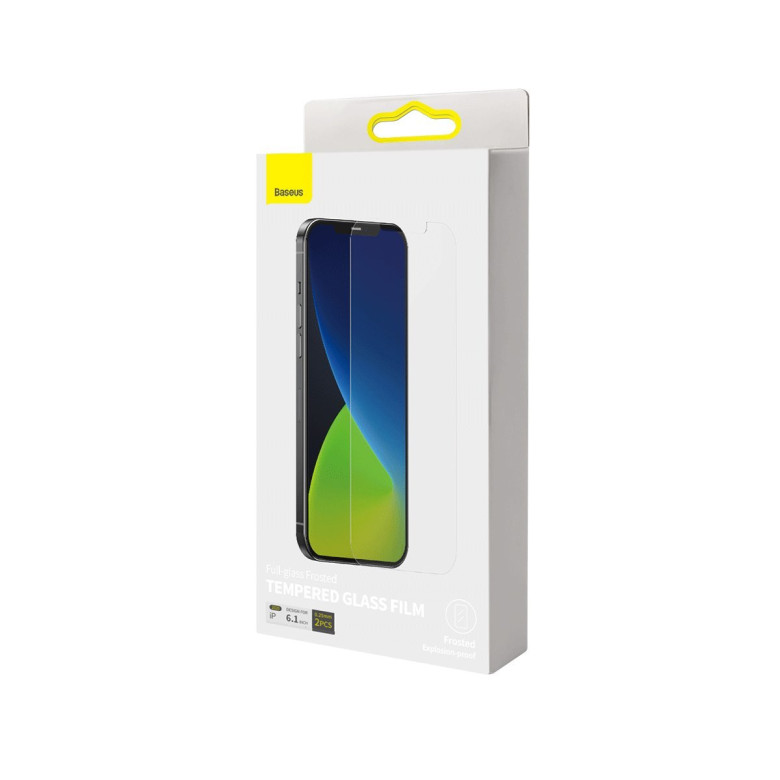 Baseus edzett üvegfólia 0,3 mm-es iPhone 12/12 Pro készülékhez (2 db) Baseus edzett üvegfólia 0,3 mm-es iPhone 12/12 Pro készülékhez (2 db)