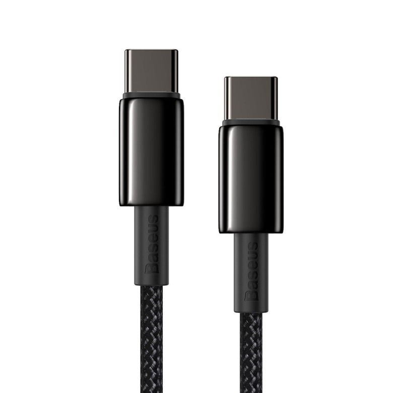 Baseus Tungsten Gold USB-C-USB-C kábel, 100 W, 2 m (fekete) Baseus Tungsten Gold USB-C-USB-C kábel, 100 W, 2 m (fekete)