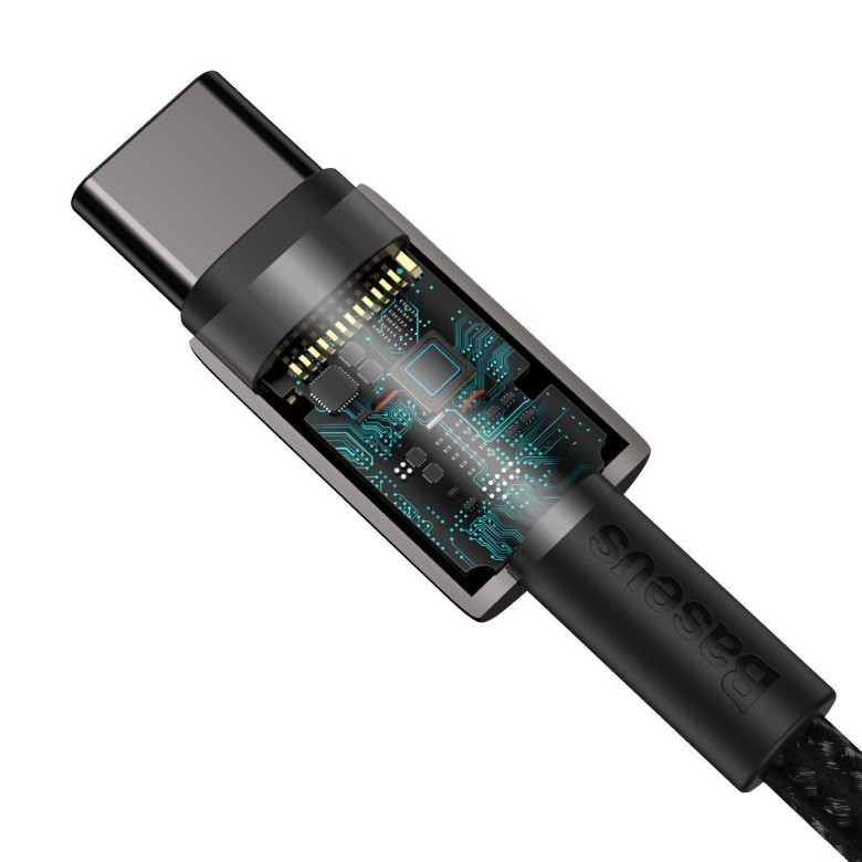 Baseus Tungsten Gold USB-C-USB-C kábel, 100 W, 2 m (fekete) Baseus Tungsten Gold USB-C-USB-C kábel, 100 W, 2 m (fekete)