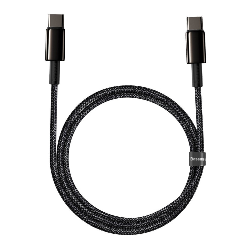 Baseus Tungsten Gold USB-C-USB-C kábel, 100 W, 2 m (fekete) Baseus Tungsten Gold USB-C-USB-C kábel, 100 W, 2 m (fekete)