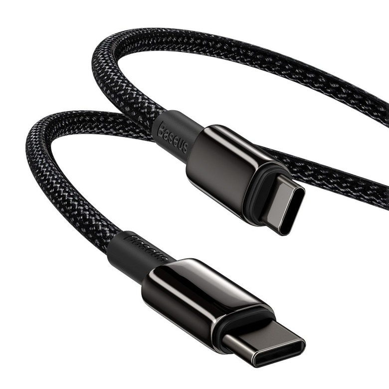 Baseus Tungsten Gold USB-C-USB-C kábel, 100 W, 2 m (fekete) Baseus Tungsten Gold USB-C-USB-C kábel, 100 W, 2 m (fekete)
