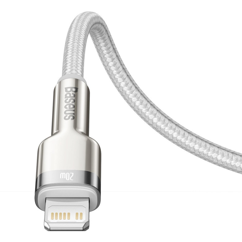 Baseus Cafule USB-C-Lightning kábel, PD, 20 W, 1 m (fehér) Baseus Cafule USB-C-Lightning kábel, PD, 20 W, 1 m (fehér)