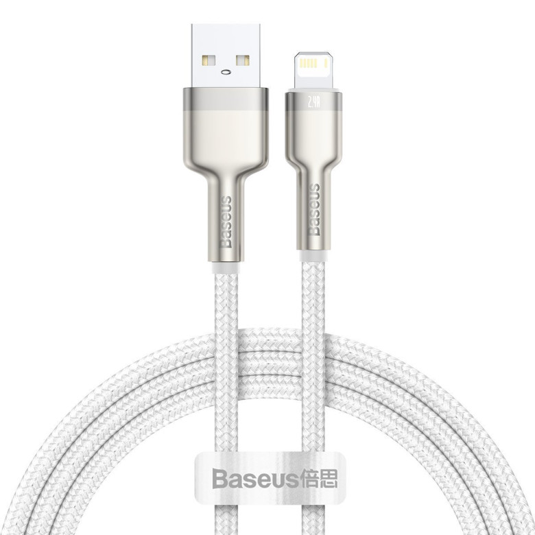 Baseus Cafule USB-Lightning kábel, 2,4A, 1 m (fehér) Baseus Cafule USB-Lightning kábel, 2,4A, 1 m (fehér)