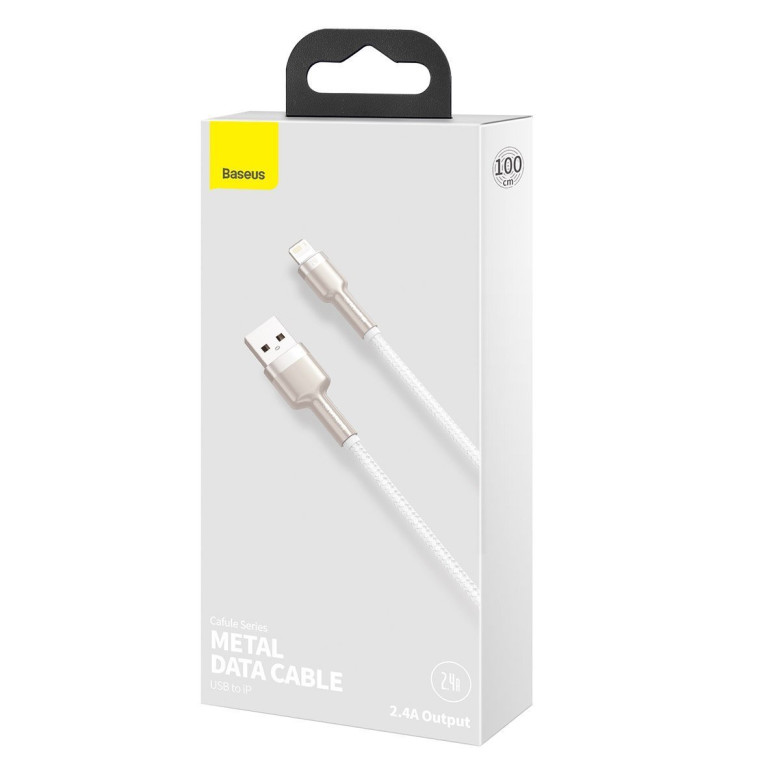 Baseus Cafule USB-Lightning kábel, 2,4A, 1 m (fehér) Baseus Cafule USB-Lightning kábel, 2,4A, 1 m (fehér)