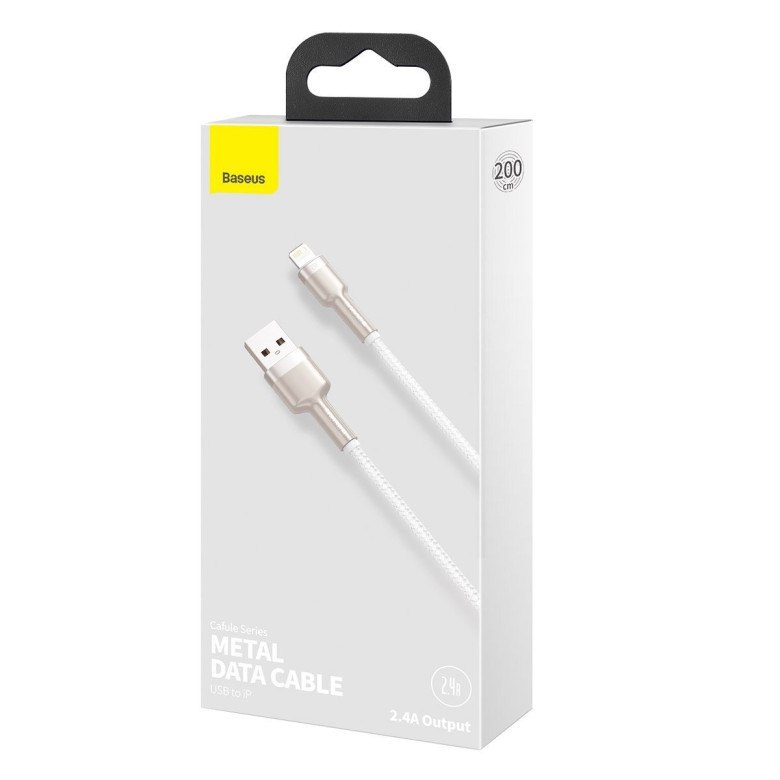 Baseus Cafule USB-Lightning kábel, 2,4A, 2m (fehér) Baseus Cafule USB-Lightning kábel, 2,4A, 2m (fehér)
