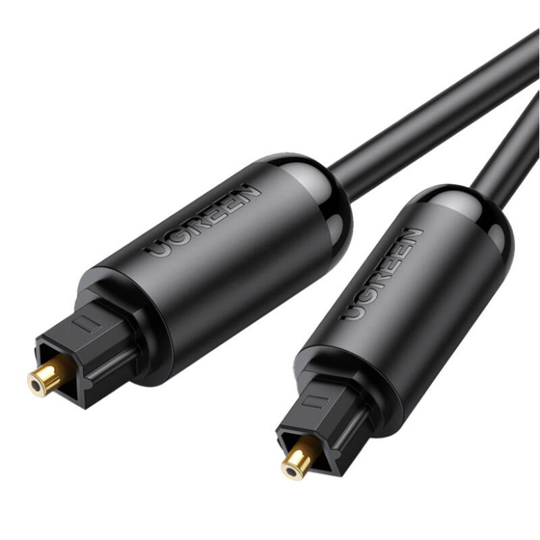 UGREEN AV122 Toslink audio optikai kábel, aranyozott, 1,5m (fekete) UGREEN AV122 Toslink audio optikai kábel, aranyozott, 1,5m (fekete)