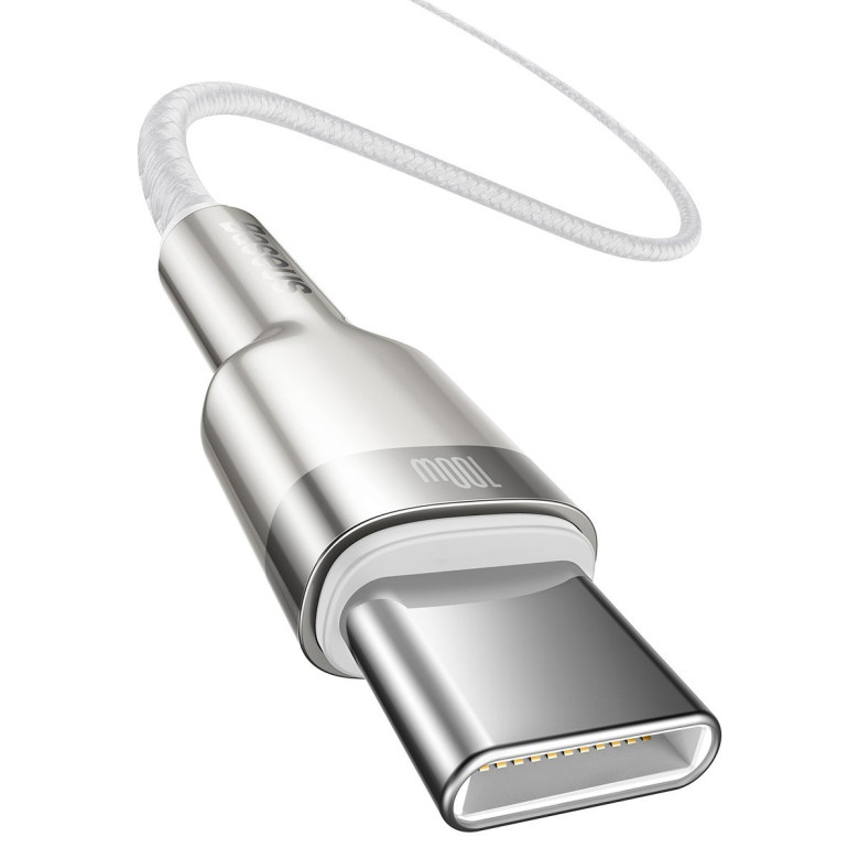 Baseus Cafule USB-C-USB-C kábel, 100 W, 1 m (fehér) Baseus Cafule USB-C-USB-C kábel, 100 W, 1 m (fehér)