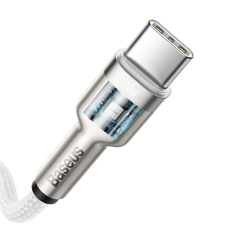 Baseus Cafule USB-C-USB-C kábel, 100 W, 1 m (fehér) Baseus Cafule USB-C-USB-C kábel, 100 W, 1 m (fehér)