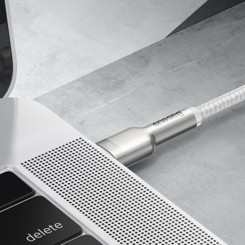Baseus Cafule USB-C-USB-C kábel, 100 W, 2 m (fehér) Baseus Cafule USB-C-USB-C kábel, 100 W, 2 m (fehér)