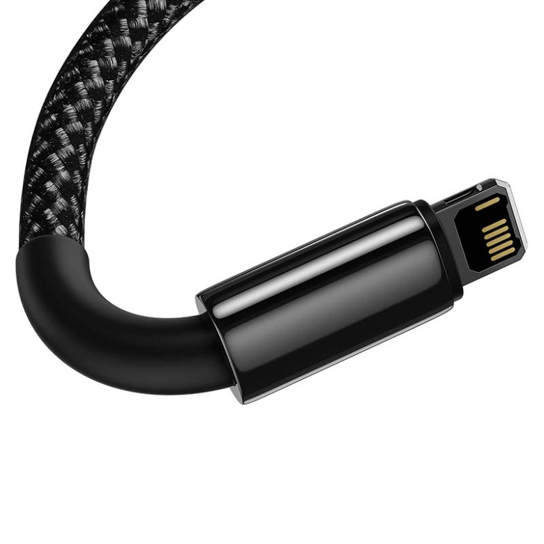 Baseus Tungsten Gold USB-Lightning kábel, 2,4A, 2m (fekete) Baseus Tungsten Gold USB-Lightning kábel, 2,4A, 2m (fekete)