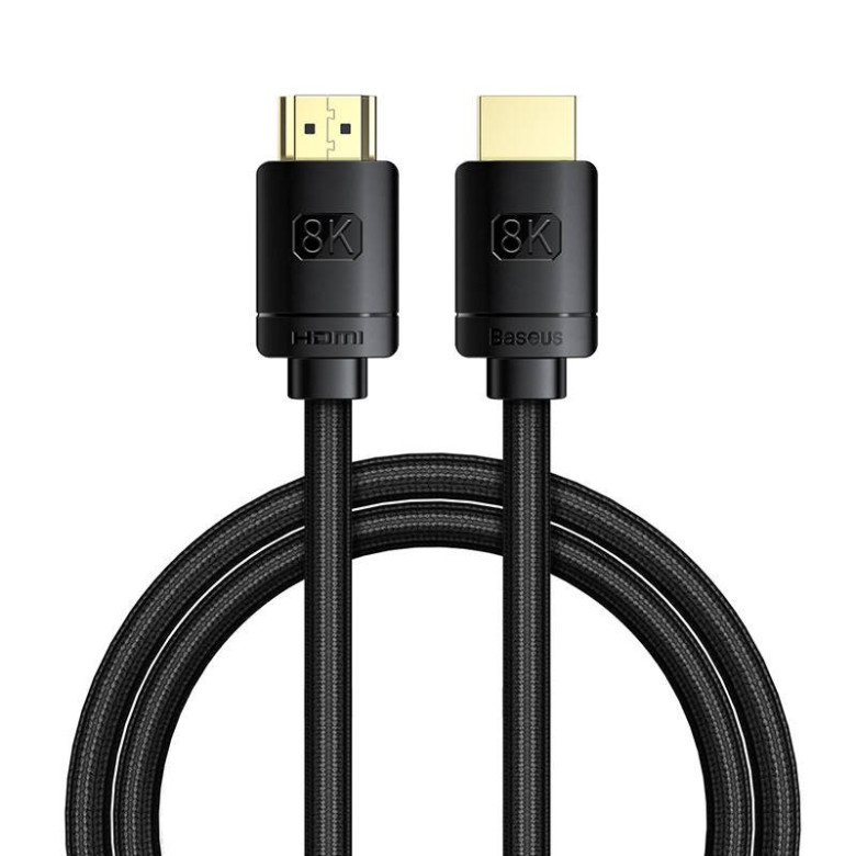 Baseus High Definition Series HDMI 2.1 kábel, 8K 60Hz, 3D, HDR, 48Gbps, 1m (fekete) Baseus High Definition Series HDMI 2.1 kábel, 8K 60Hz, 3D, HDR, 48Gbps, 1m (fekete)