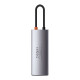 Baseus Metal Gleam Series 5 az 1-ben hub, USB-C - 3x USB 3.0 + HDMI + USB-C PD