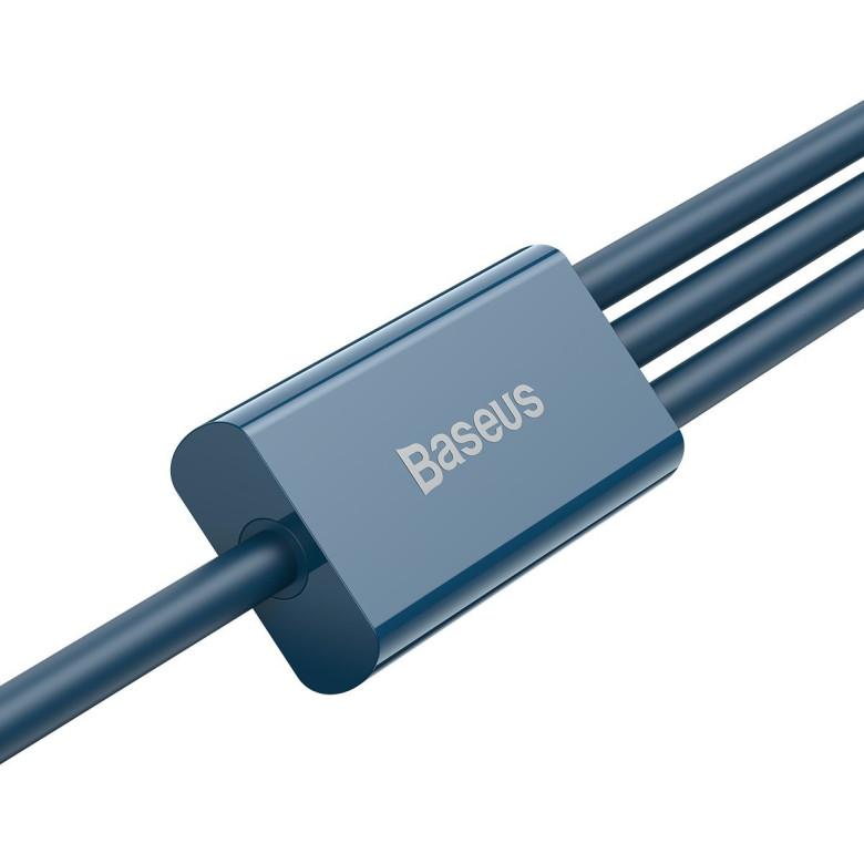 Baseus Superior Series 3 az 1-ben USB-kábel, USB-Micro USB / USB-C / Lightning, 3,5 A, 1,5 m (kék) Baseus Superior Series 3 az 1-ben USB-kábel, USB-Micro USB / USB-C / Lightning, 3,5 A, 1,5 m (kék)