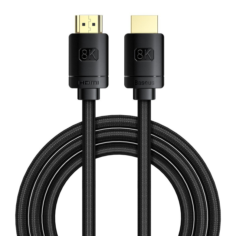 Baseus High Definition Series HDMI 2.1 kábel, 8K 60Hz, 3D, HDR, 48Gbps, 2m (fekete) Baseus High Definition Series HDMI 2.1 kábel, 8K 60Hz, 3D, HDR, 48Gbps, 2m (fekete)