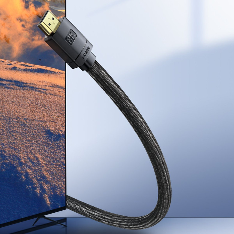 Baseus High Definition Series HDMI 2.1 kábel, 8K 60Hz, 3D, HDR, 48Gbps, 2m (fekete) Baseus High Definition Series HDMI 2.1 kábel, 8K 60Hz, 3D, HDR, 48Gbps, 2m (fekete)