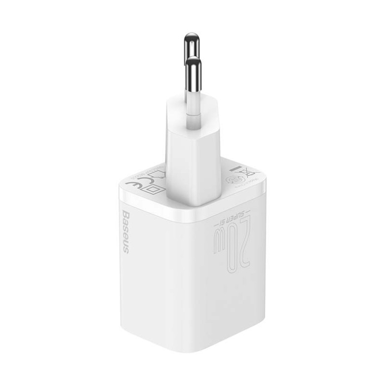 Baseus Super Si gyorstöltő 1C 20W adapter 1 m-es USB-C-Lightning kábellel (fehér) Baseus Super Si gyorstöltő 1C 20W adapter 1 m-es USB-C-Lightning kábellel (fehér)