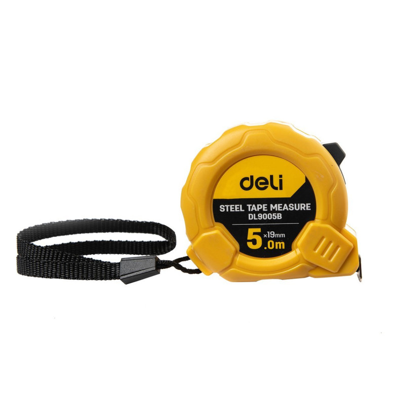 Deli Tools EDL9005B mérőszalag 5m / 19mm (sárga) Deli Tools EDL9005B mérőszalag 5m / 19mm (sárga)