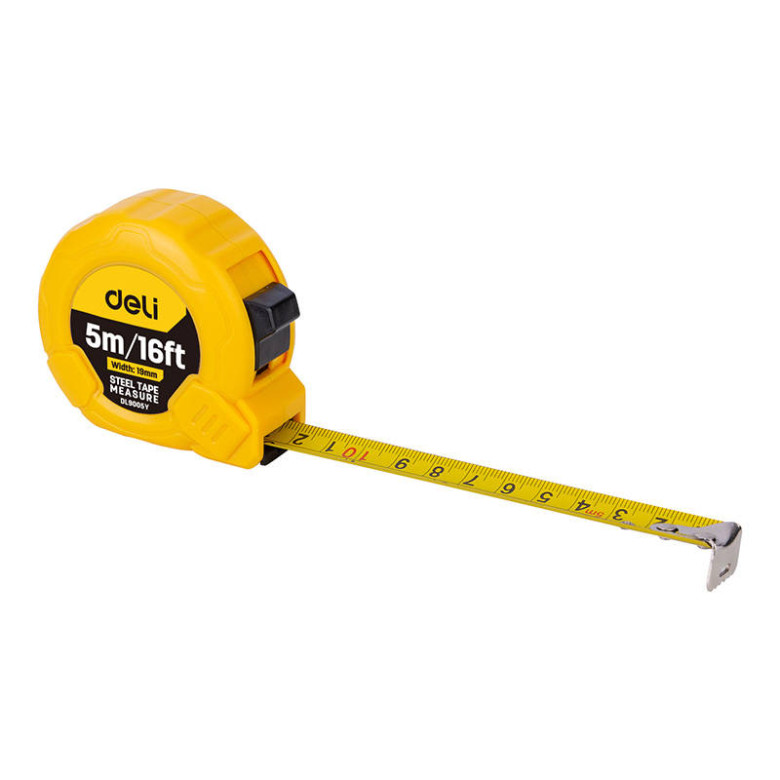 Deli Tools EDL9005Y mérőszalag 5m / 19mm (sárga) Deli Tools EDL9005Y mérőszalag 5m / 19mm (sárga)