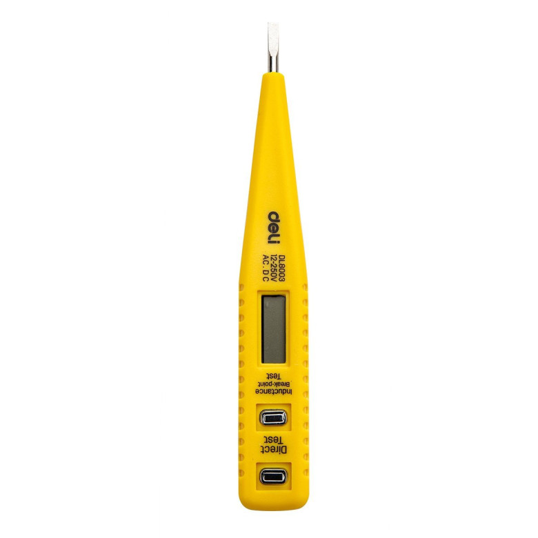 Deli Tools EDL8003 feszültségvizsgáló 12-250V (sárga) Deli Tools EDL8003 feszültségvizsgáló 12-250V (sárga)