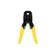 Deli Tools EDL2468 Krimpelő fogó Ethernet csatlakozókhoz  4/6 / 8P, RJ45 / RJ14 / RJ12 / RJ9 (sárga)