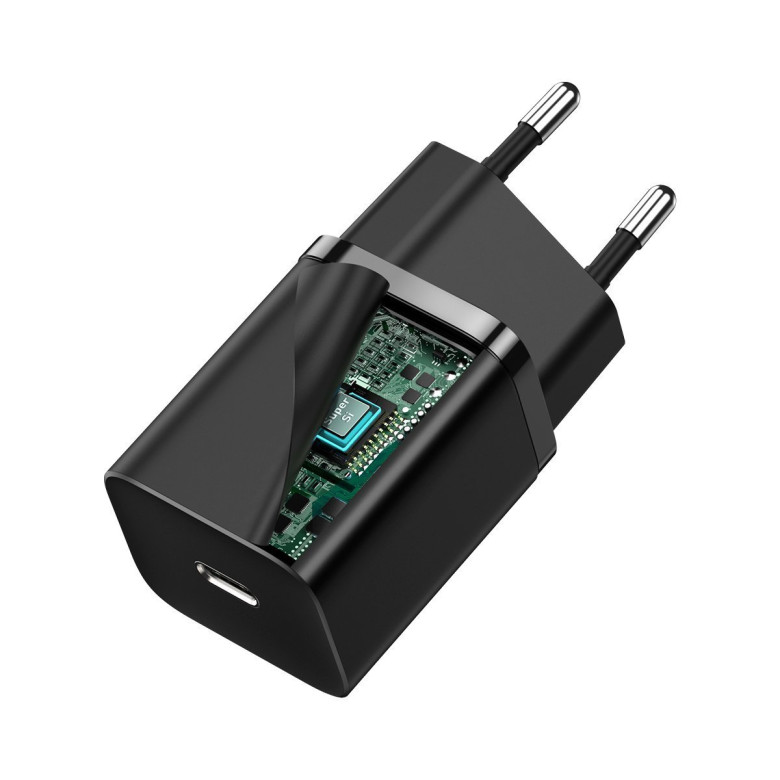 Baseus Super Si gyorstöltő 1C 30W (fekete) Baseus Super Si gyorstöltő 1C 30W (fekete)