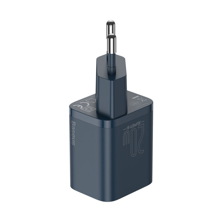 Baseus Super Si Quick Charger 1C 20W fali töltő 1 m-es USB-C-lighting kábellel (kék) Baseus Super Si Quick Charger 1C 20W fali töltő 1 m-es USB-C-lighting kábellel (kék)