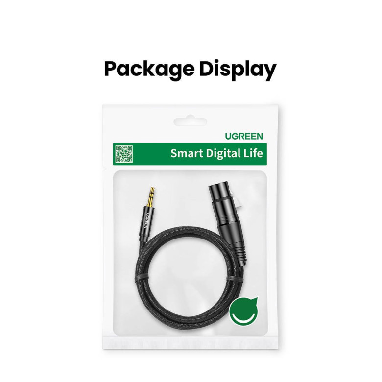 UGREEN AV182 Kábel XLR-bemenet 3,5-es jack 3,5-es csatlakozó, 2m (fekete) UGREEN AV182 Kábel XLR-bemenet 3,5-es jack 3,5-es csatlakozó, 2m (fekete)