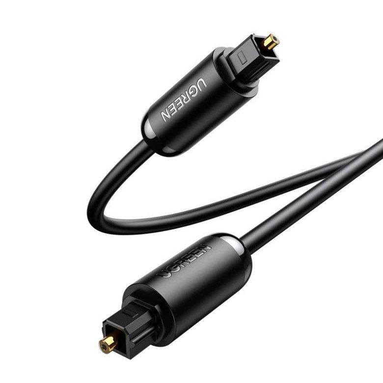 UGREEN AV122 Optikai Toslink audiokábel, fonott alumínium, 2 m (fekete) UGREEN AV122 Optikai Toslink audiokábel, fonott alumínium, 2 m (fekete)